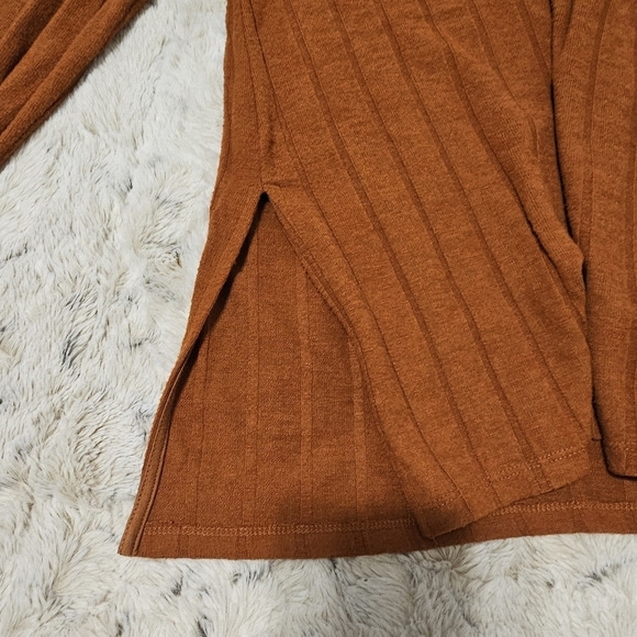 Anthropolgie Stretchy Ribbed Fall Sweater Med Viscose - Picture 4 of 5